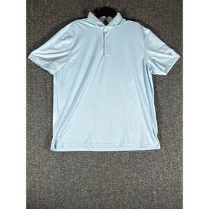 MAELREG Mens‎ Performance Polo Shirt Light Blue Short Sleeve Size XL Golf Casual